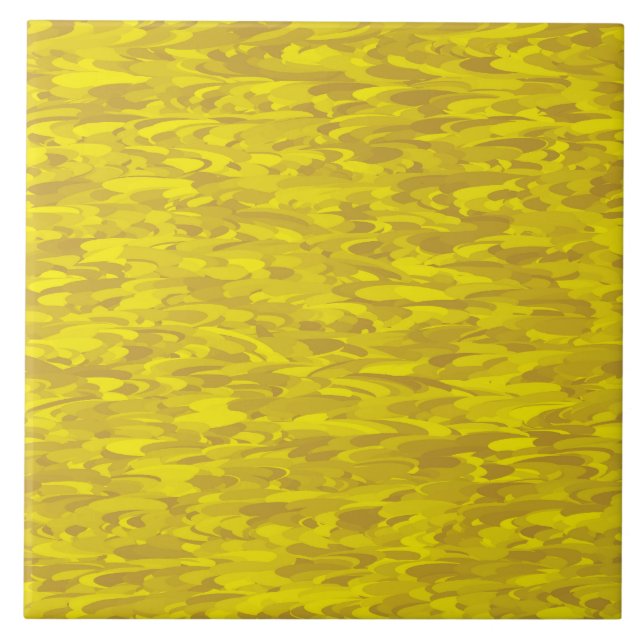 Yellow Green Abstract Pattern Tile (Front)