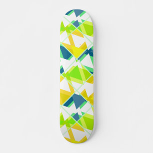 Yellow green abstract skateboard