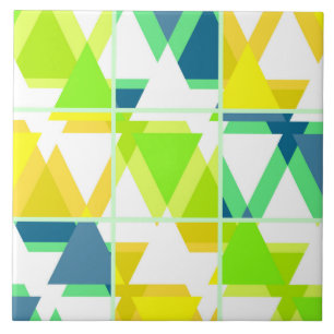 Yellow green abstract tile