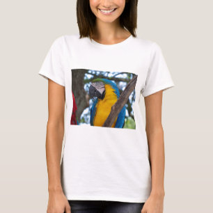 Yellow green and blue tropical Macaw T-Shirt