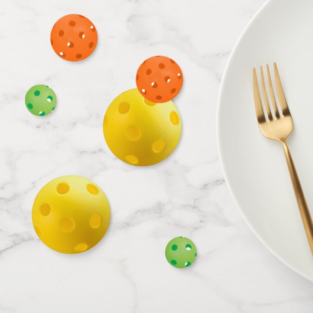 Yellow, Green, and Orange Pickleball Balls Confetti (Group)