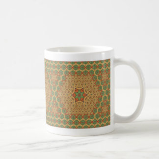 Yellow green and red hexagon mug