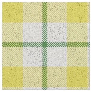 Yellow green and white tartan plaid rustic country fabric