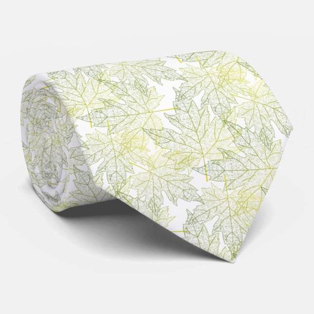 Yellow Green Autumn Sheets Tie (Rolled)