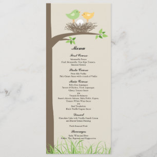 Yellow Green Baby Bird's Nest   Baby Shower Menu