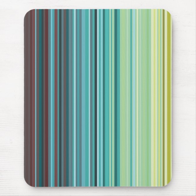 Yellow, Green, Blue and Brown Stripes mousepad (Front)
