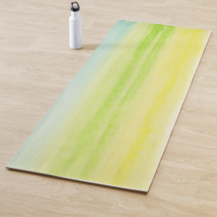 Yellow Green Blue Pastel Cheerful Yoga Mat