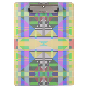 Yellow Green Blue Purple Geometric Clipboard