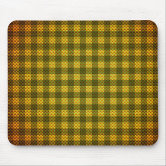Yellow green chequered carbon fibre patterned mouse mat