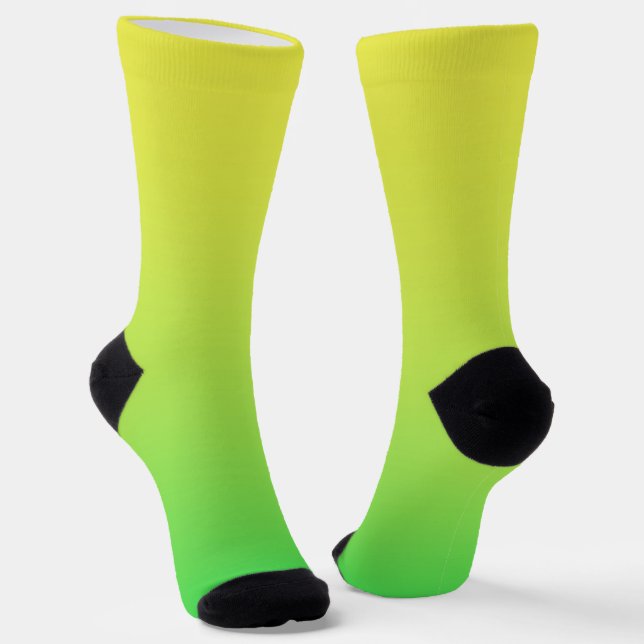 Yellow Green Colour Socks (Angled)