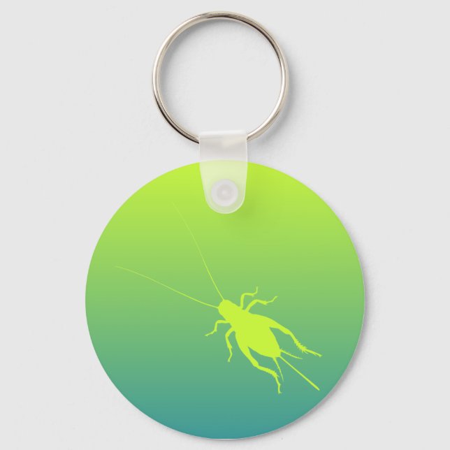 Yellow Green Cricket Key Ring (Front)
