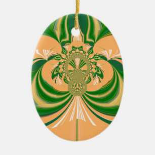 Yellow Green Design. Ceramic Tree Decoration