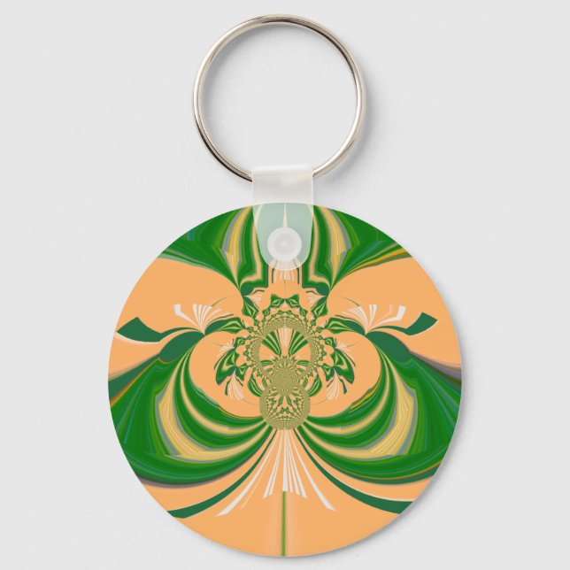 Yellow Green Design. Key Ring (Front)
