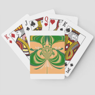 Yellow Green Design. Playing Cards