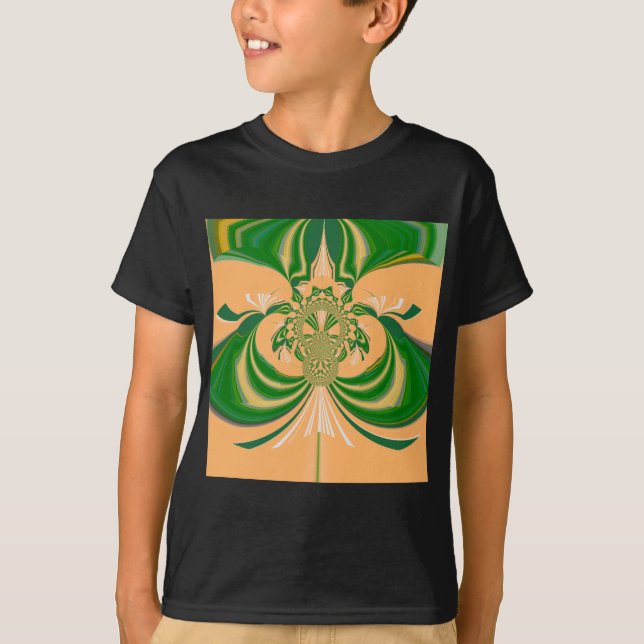 Yellow Green Design. T-Shirt (Front)