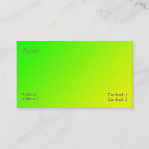  yellow green  gradient business card