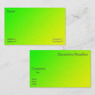 yellow green  gradient business card
