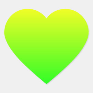 Yellow Green Gradient Heart Sticker