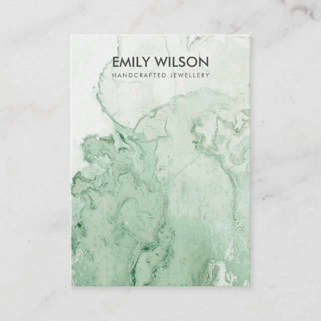 YELLOW GREEN GREY AGATE MARBLE BLANK HOLDER  BUSINESS CARD (Front)