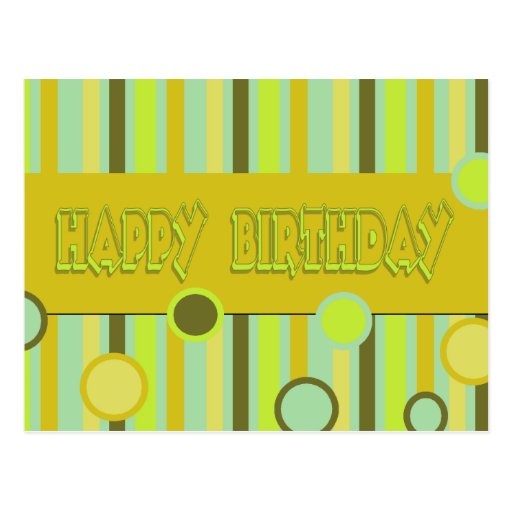 yellow green happy birthday | Zazzle