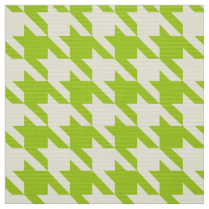 Yellow & Green Houndstooth Seamless Pattern Fabric