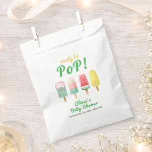 Yellow Green Ice Cream Ready To Pop Baby Shower Favour Bags