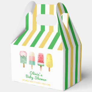 Yellow Green Ice Cream Ready To Pop Baby Shower Favour Box
