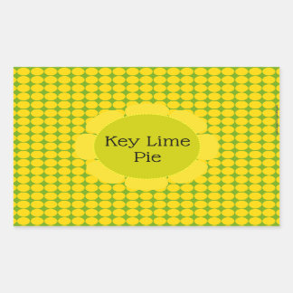 Yellow green key lime Pie lemon cake label
