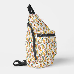 Yellow & Green Mermaid Pattern Sling Bag