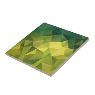 Yellow green pattern tile