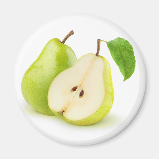 Yellow green pears magnet (Front)