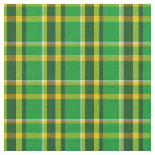 Yellow Green Plaid Pattern Check Print Tartan Fabric
