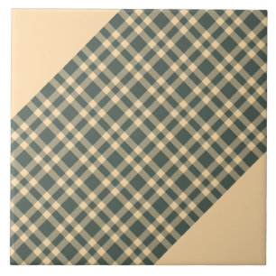 Yellow Green Plaid Pattern Tile