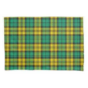 Yellow Green Plaid Tartan Pattern Design  Pillowcase