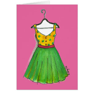 Yellow Green Polka Dot Prom Vintage Party Dress