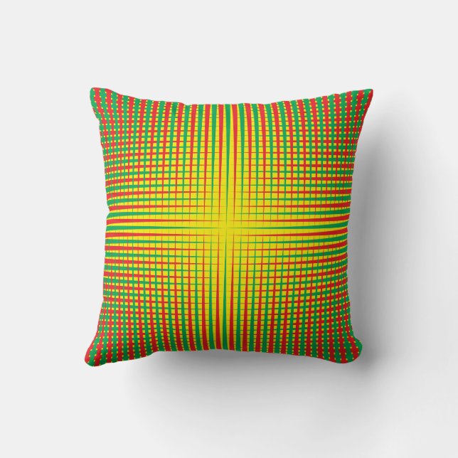 yellow green red cushion (Back)
