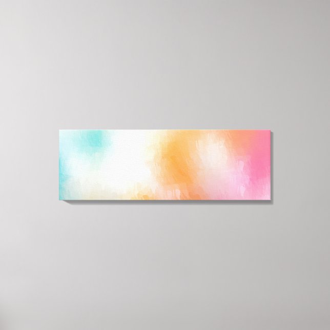 Yellow Green Red Pink Blue Purple Abstract Art Canvas Print (Front)