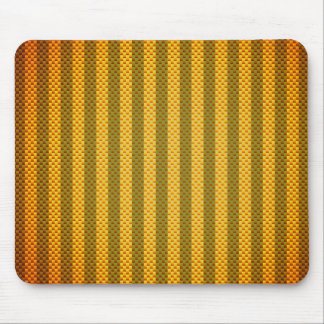 Yellow green rust striped carbon fibre patterned mouse mat