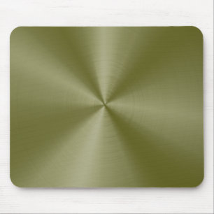 Yellow-Green Stainless Steel Mouse Pad