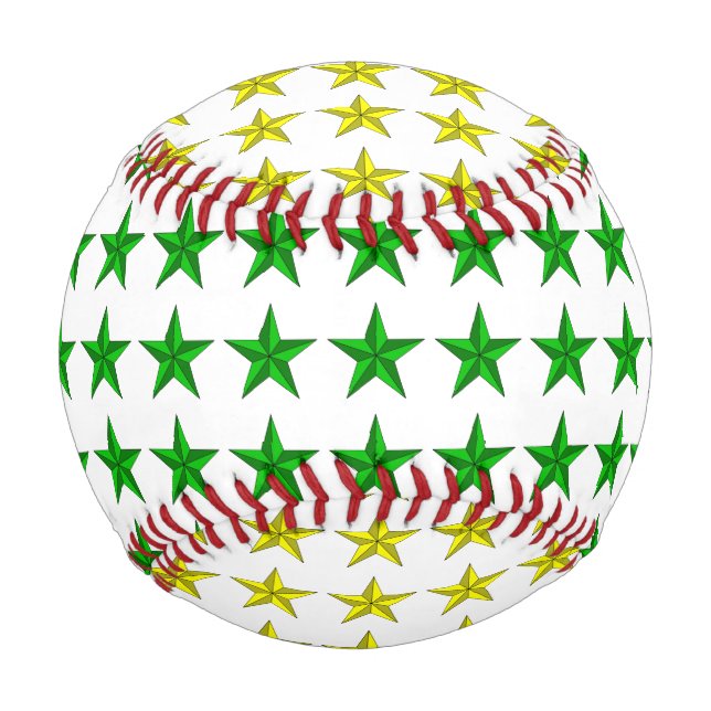 Yellow Green Stars Baseball (Front)