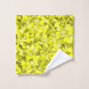 Yellow Green Triangle Pattern Wash Cloth