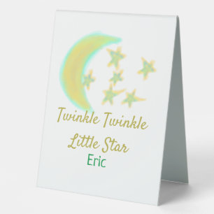 Yellow green twinkle Twinkle Little Star add name 