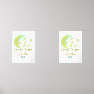 Yellow green twinkle Twinkle Little Star add name 