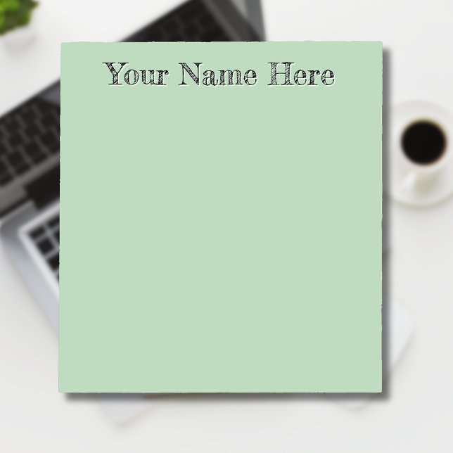 Yellow Green Unique Personalised Teacher Gifts Notepad (Creator Uploaded)