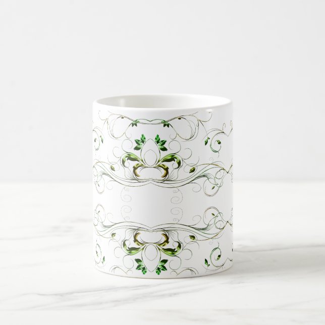 Yellow Green Vines Coffee Mug (Center)