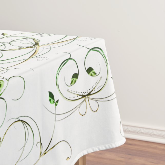 Yellow Green Vines Tablecloth (In Situ)