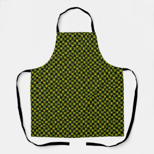 Yellow Green Weave Pattern Apron