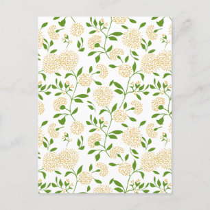 Yellow Greenery Dandelion Wildflower Garden Announcement Postcard