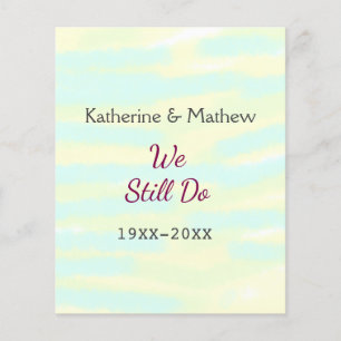 Yellow greenpastel Vow renewal anniversary waterco Flyer