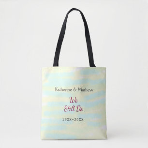 Yellow greenpastel Vow renewal anniversary waterco Tote Bag